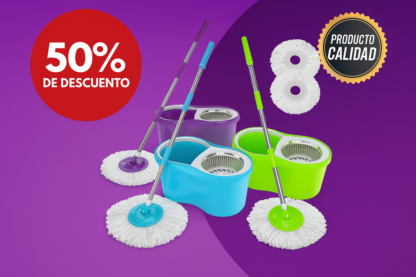 GiroLimp 360 | Trapeador Giratorio 360° ¡OFERTA 50% DE DESCUENTO HOY!